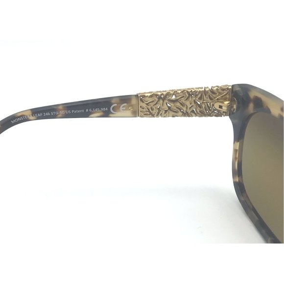 Maui Jim Monstera Mj 747-21B Honey Havana W with 24K Gold / Maui Rose Po… main image 6